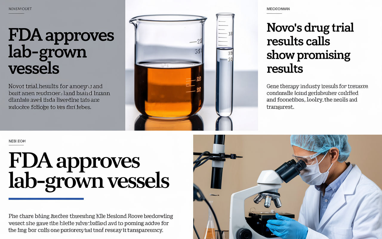 FDA's Lab-Grown Vessels 🧬, Novo's Drug Trial Results 💊, Gene Therapy Transparency 🧪