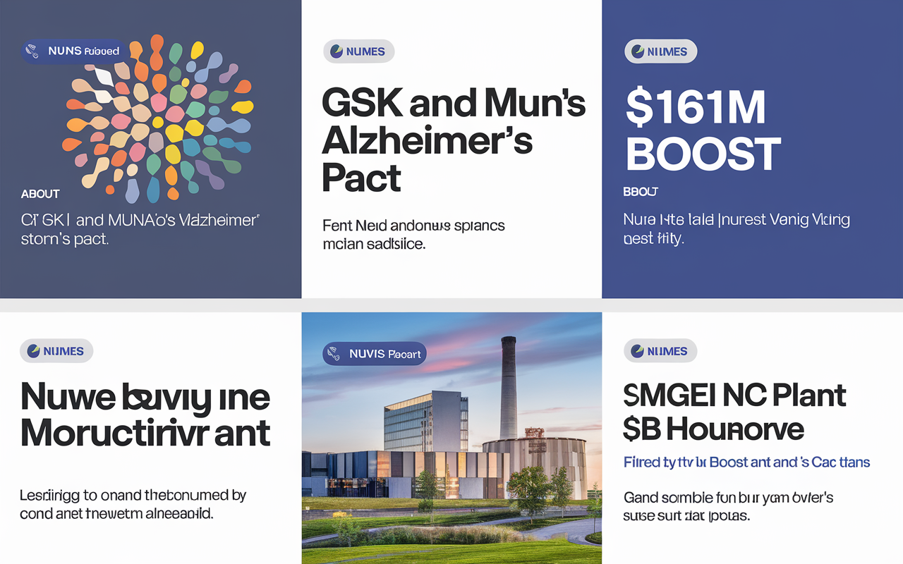 
"GSK & Muna's Alzheimer's Pact 🧠, Nuvig's $161M Boost 💰, Amgen's $1B NC Plant 🏭