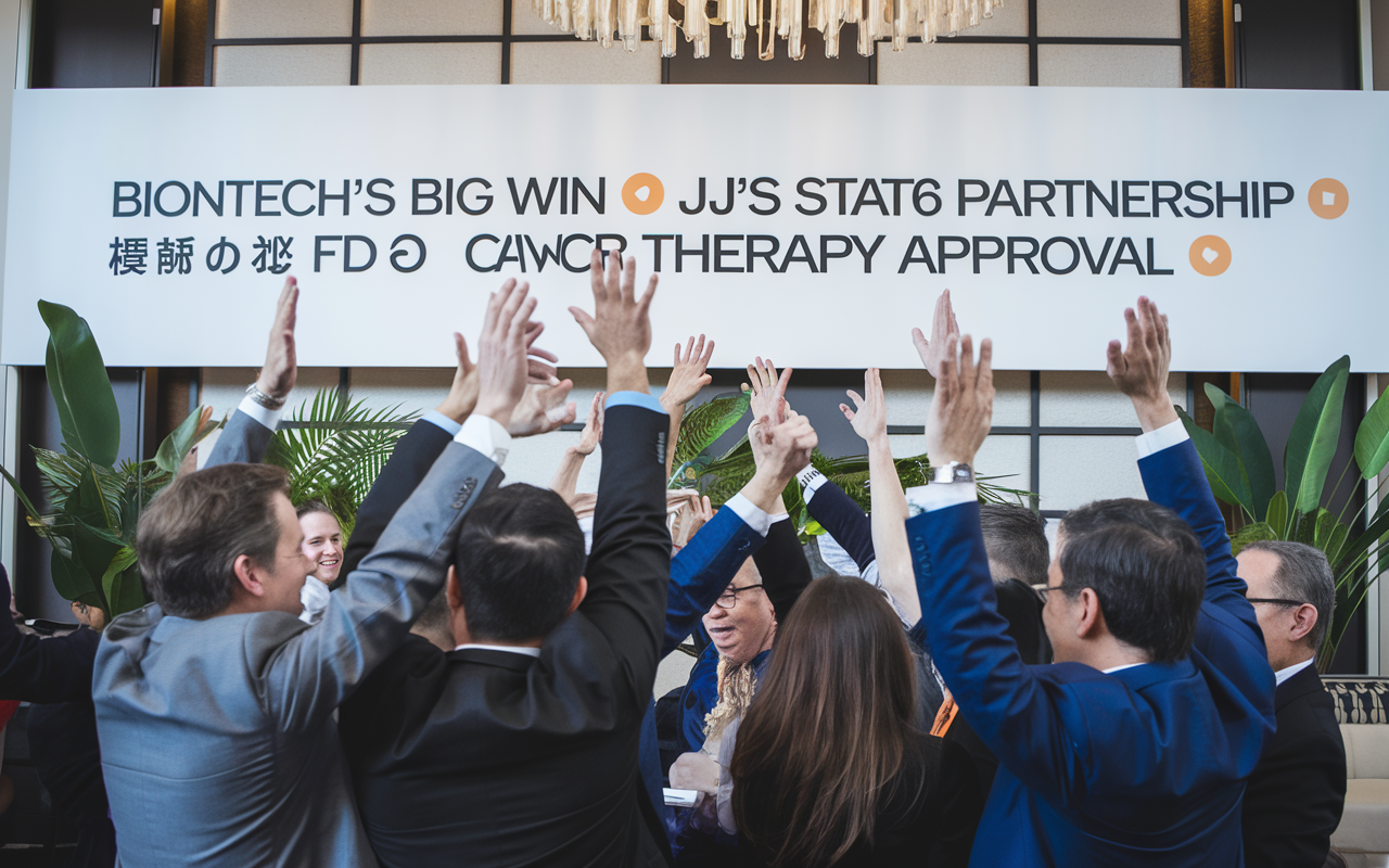 
BioNTech's Big Win 🤝, J&J's STAT6 Partnership 💊, FDA's Cancer Therapy Approval 💉
