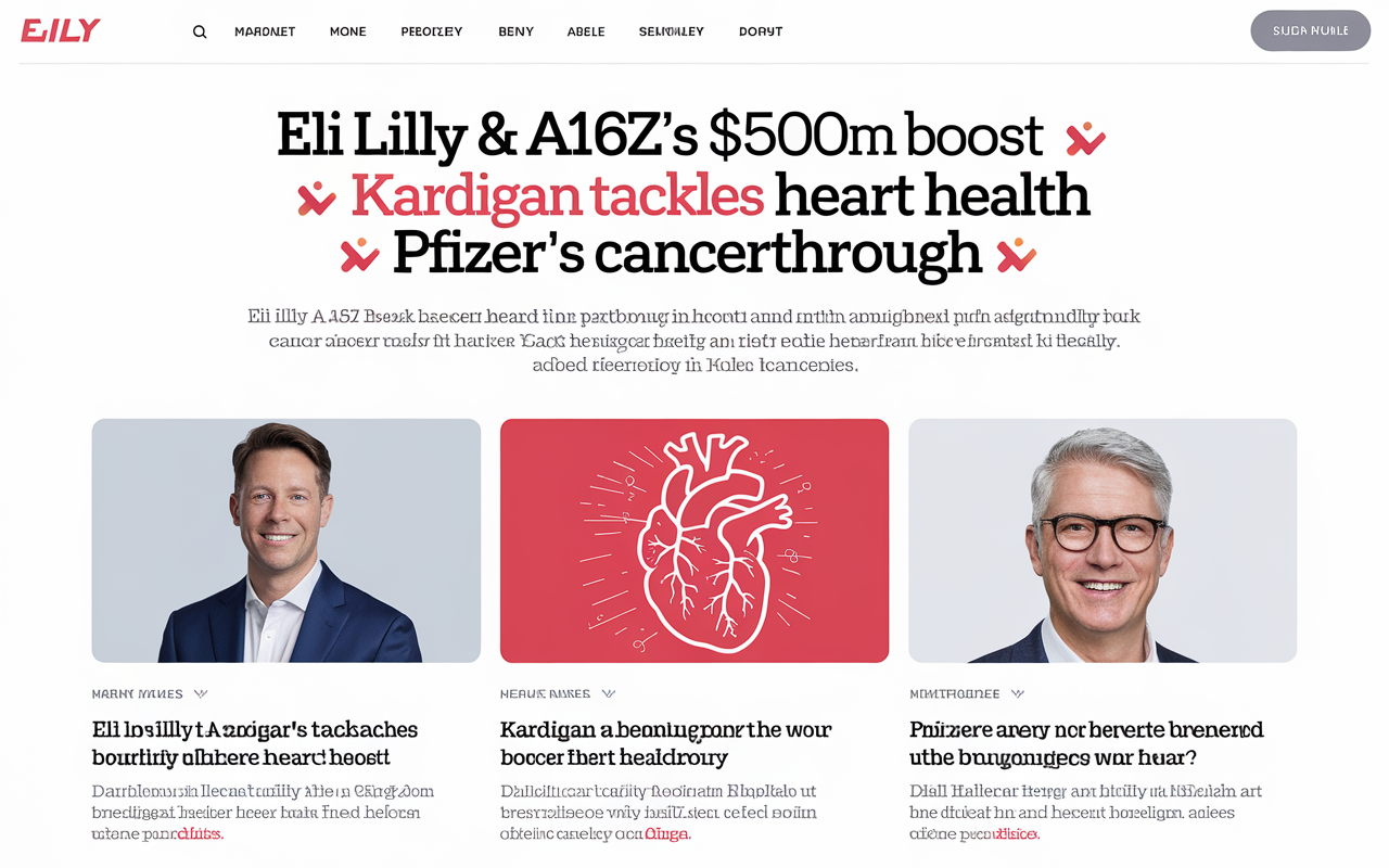 Eli Lilly & a16z's $500M Boost 🚀, Kardigan Tackles Heart Health ❤️, Pfizer's Cancer Breakthrough 💉