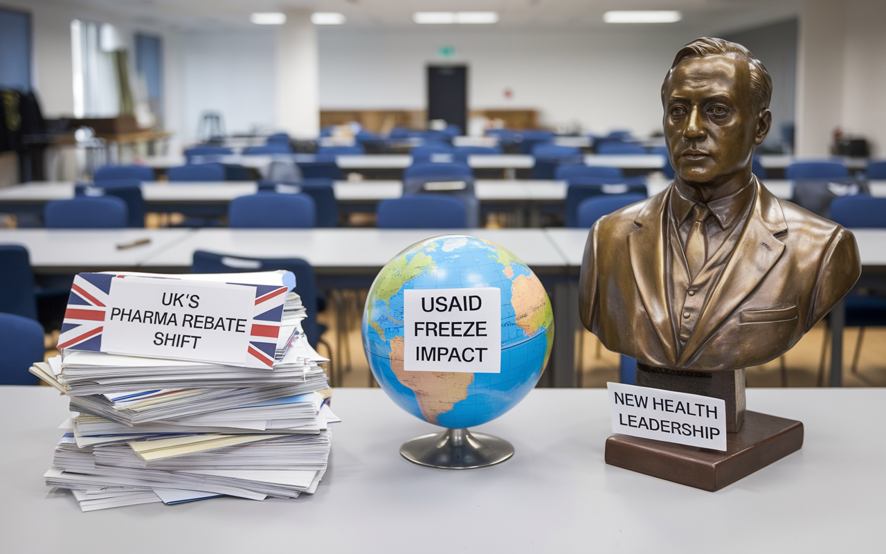 UK's Pharma Rebate Shift 💷, USAID Freeze Impact 🌍, New Health Leadership 🏛️