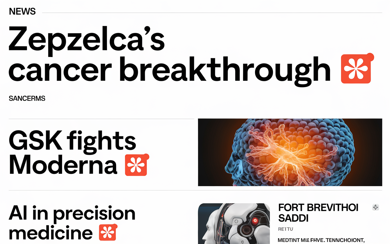 Zepzelca's Cancer Breakthrough 🧪, GSK Fights Moderna ⚖️, AI in Precision Medicine 💻