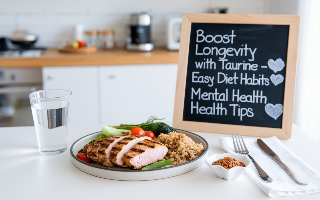Boost Longevity with Taurine 🧬, Easy Diet Habits 🍽️, Mental Health Tips 🧠