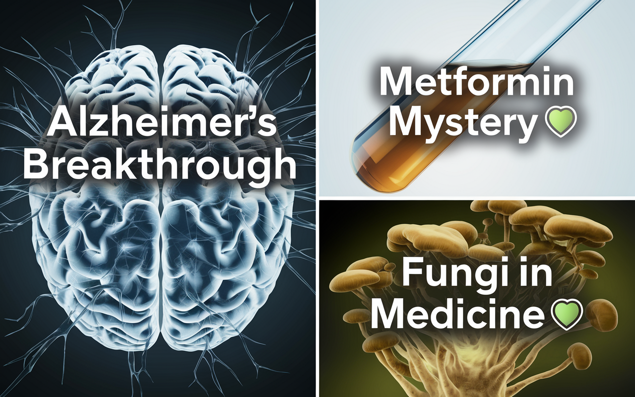 🧠 Alzheimer's Breakthrough, Metformin Mystery 🔍, Fungi in Medicine 🍄