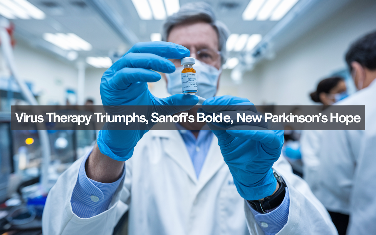 🦠 Virus Therapy Triumphs, Sanofi's Bold Move, New Parkinson's Hope 🧠