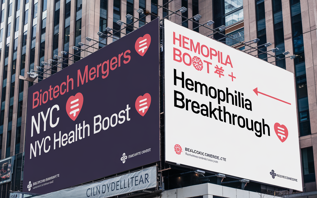 Biotech Mergers 🚀, NYC Health Boost 🏙️, Hemophilia Breakthrough 💉