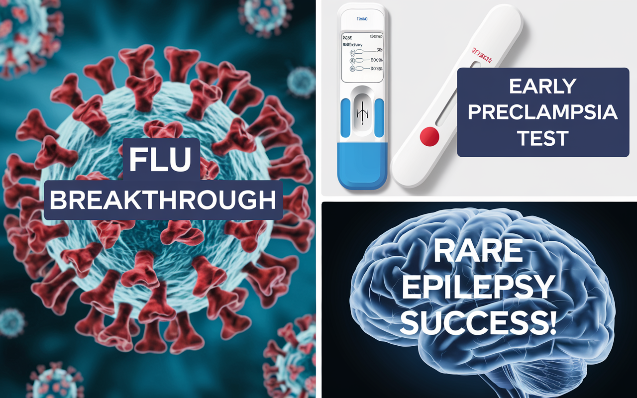 🦠 Flu Breakthrough, 🩺 Early Preeclampsia Test, 🧠 Rare Epilepsy Success!