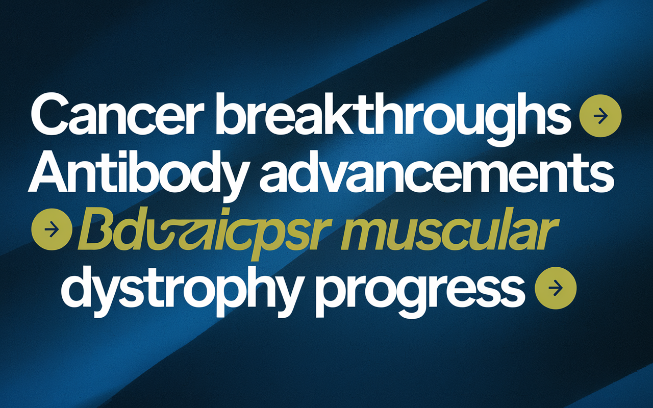 Cancer Breakthroughs 🚀, Antibody Advancements 🧬, Muscular Dystrophy Progress 💪