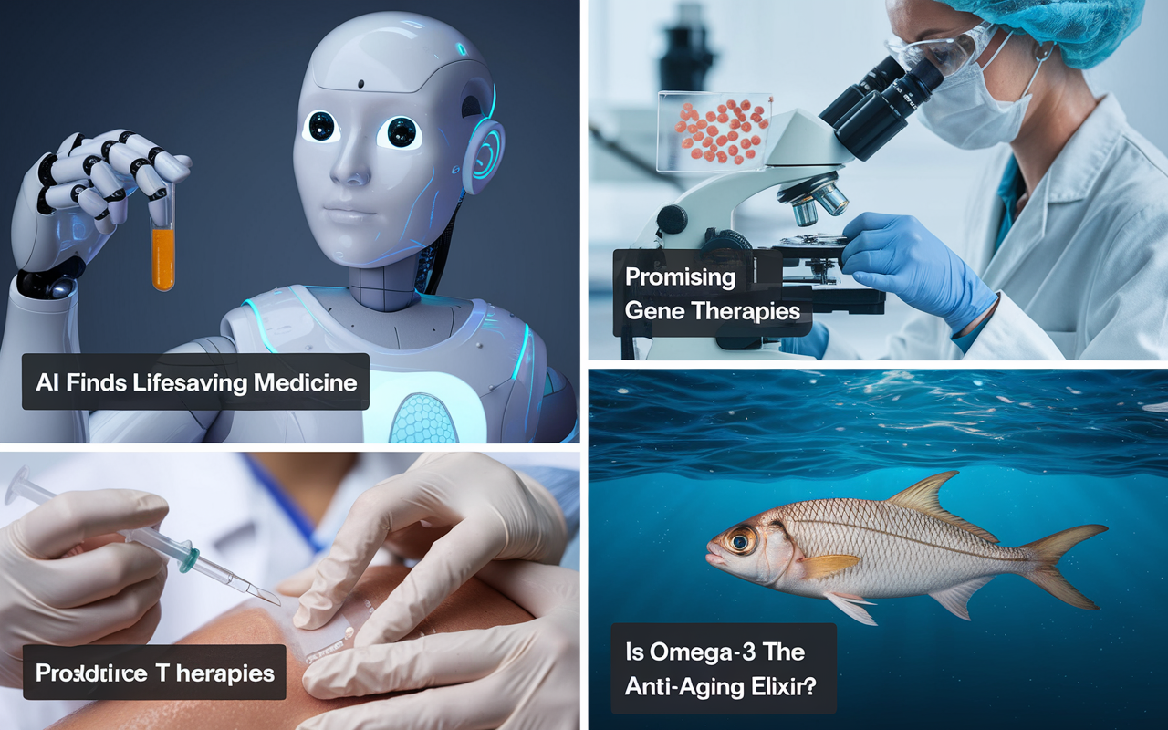 AI Finds Lifesaving Medicine 🤖, Promising Gene Therapies 🧬, Is Omega-3 the Anti-Aging Elixir? 🧠