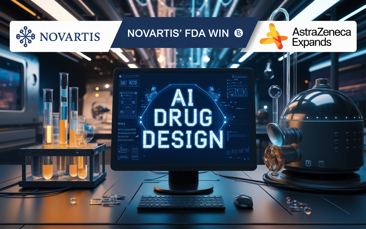 AI Drug Design 🚀, Novartis' FDA Win 🧬, AstraZeneca Expands 🌏