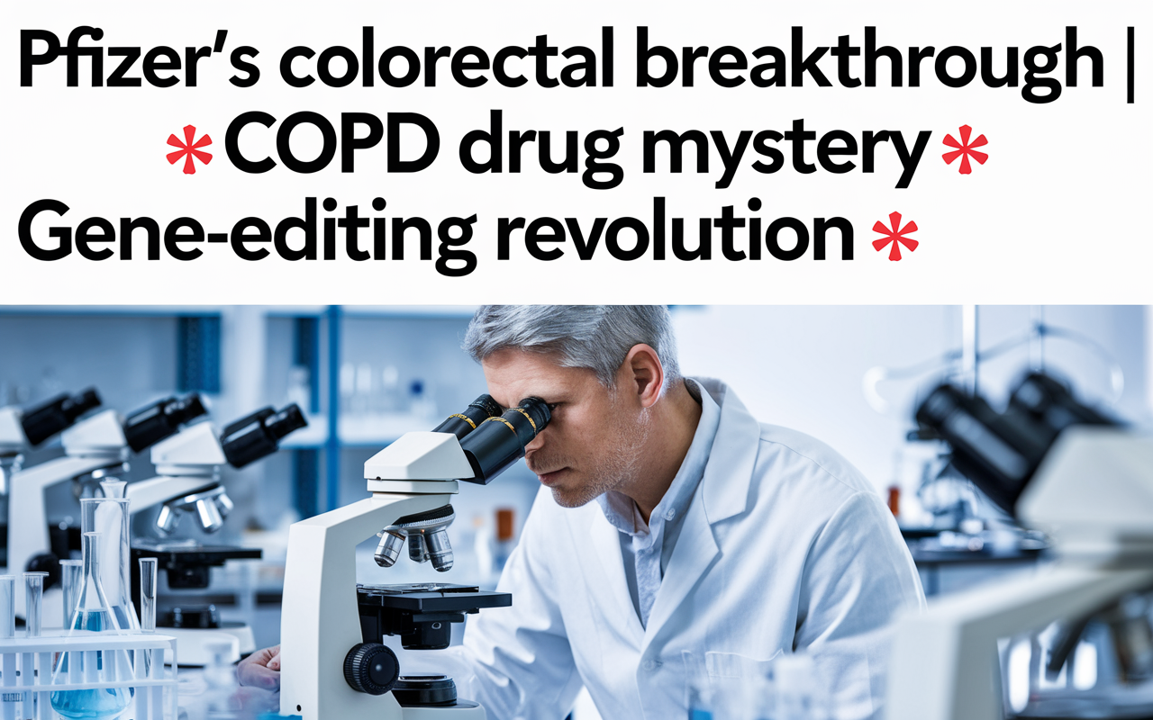 Pfizer's Colorectal Breakthrough 🚀, COPD Drug Mystery 🧬, Gene-Editing Revolution 🌐