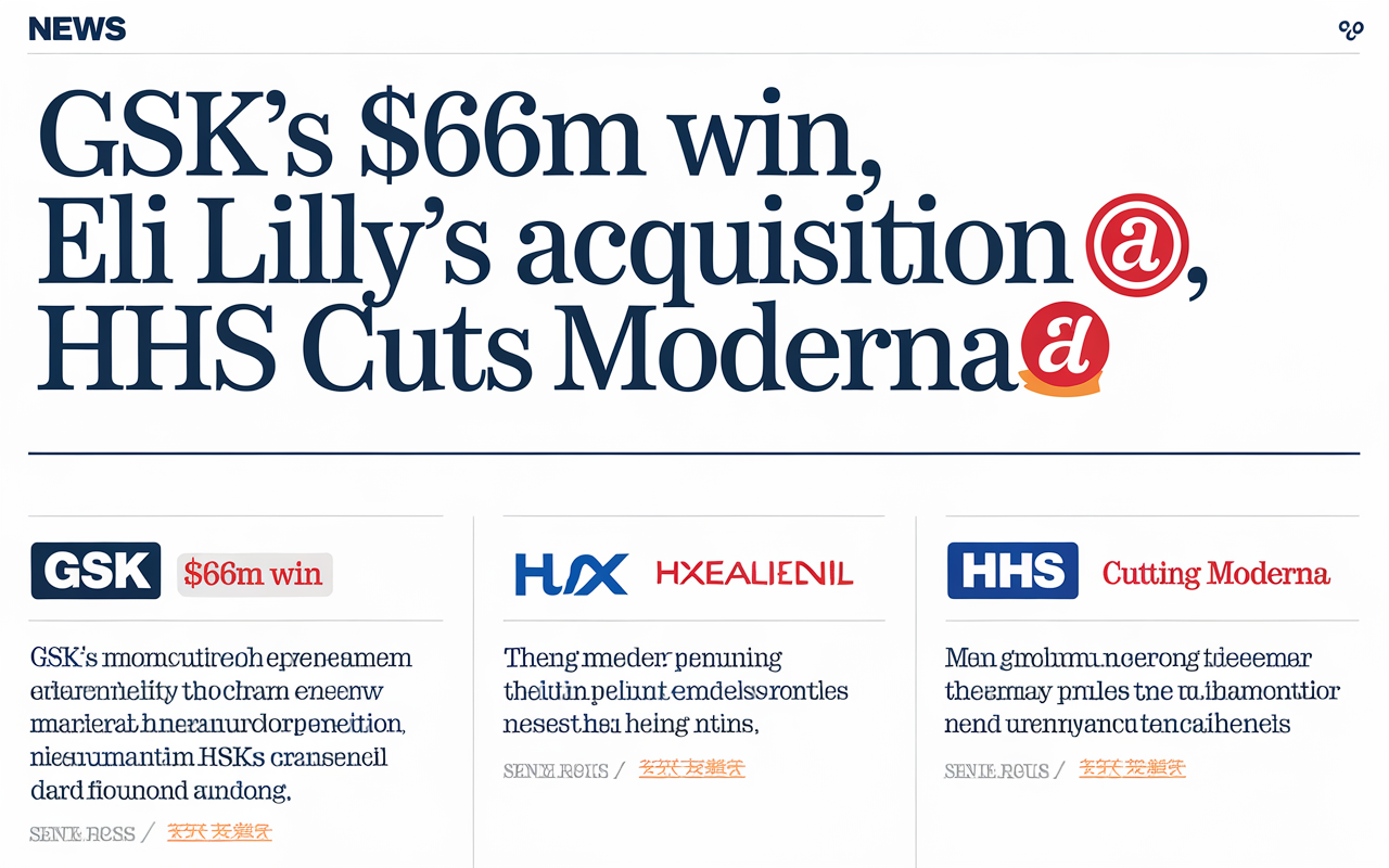 GSK's $66M Win, Eli Lilly's Acquisition 🧠, HHS Cuts Moderna 🦠