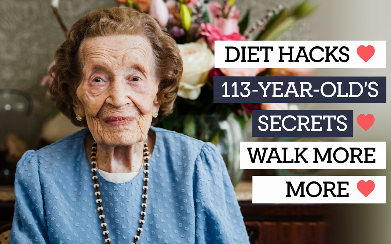 Diet Hacks 🌱, 113-Year-Old's Secrets 🎂, Walk More 🚶‍♀️