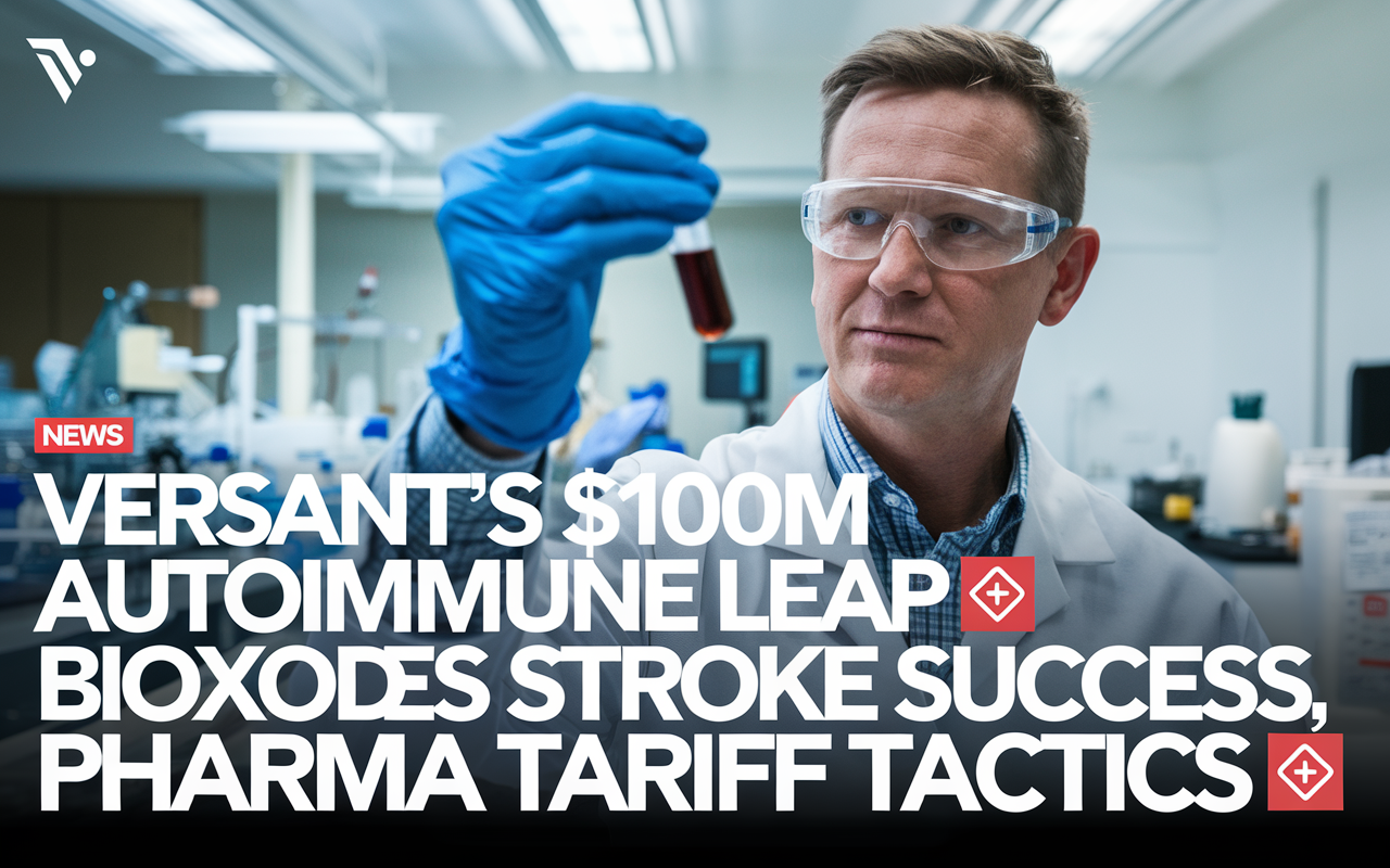 Versant's $100M Autoimmune Leap 🌟, Bioxodes Stroke Success 🧪, Pharma Tariff Tactics 💼