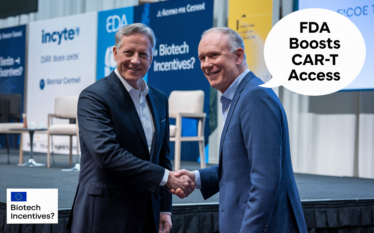 Incyte's New Leader 🤝, FDA Boosts CAR-T Access 🧪, EU Biotech Incentives? 🌐