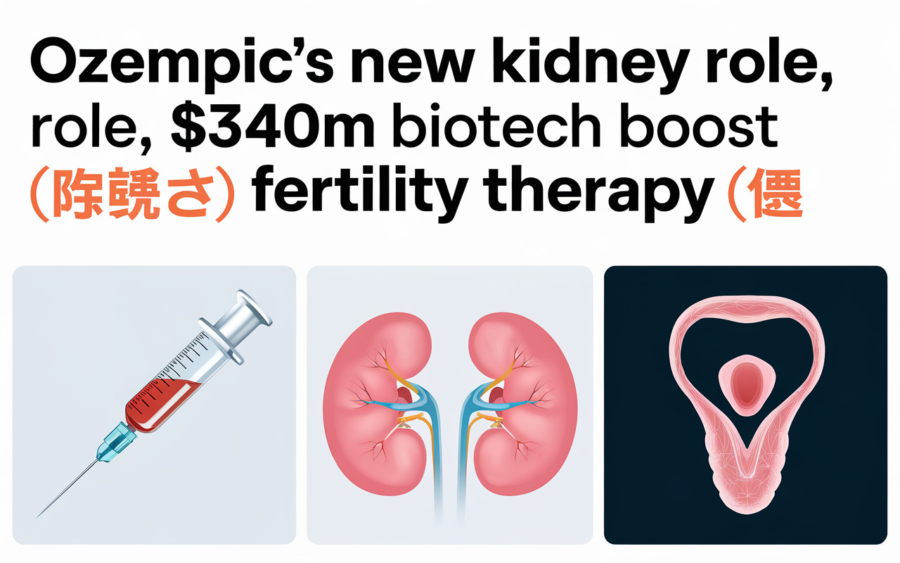 
🧬 Ozempic's New Kidney Role, $340M Biotech Boost 💰, Fertility Therapy 🌱

