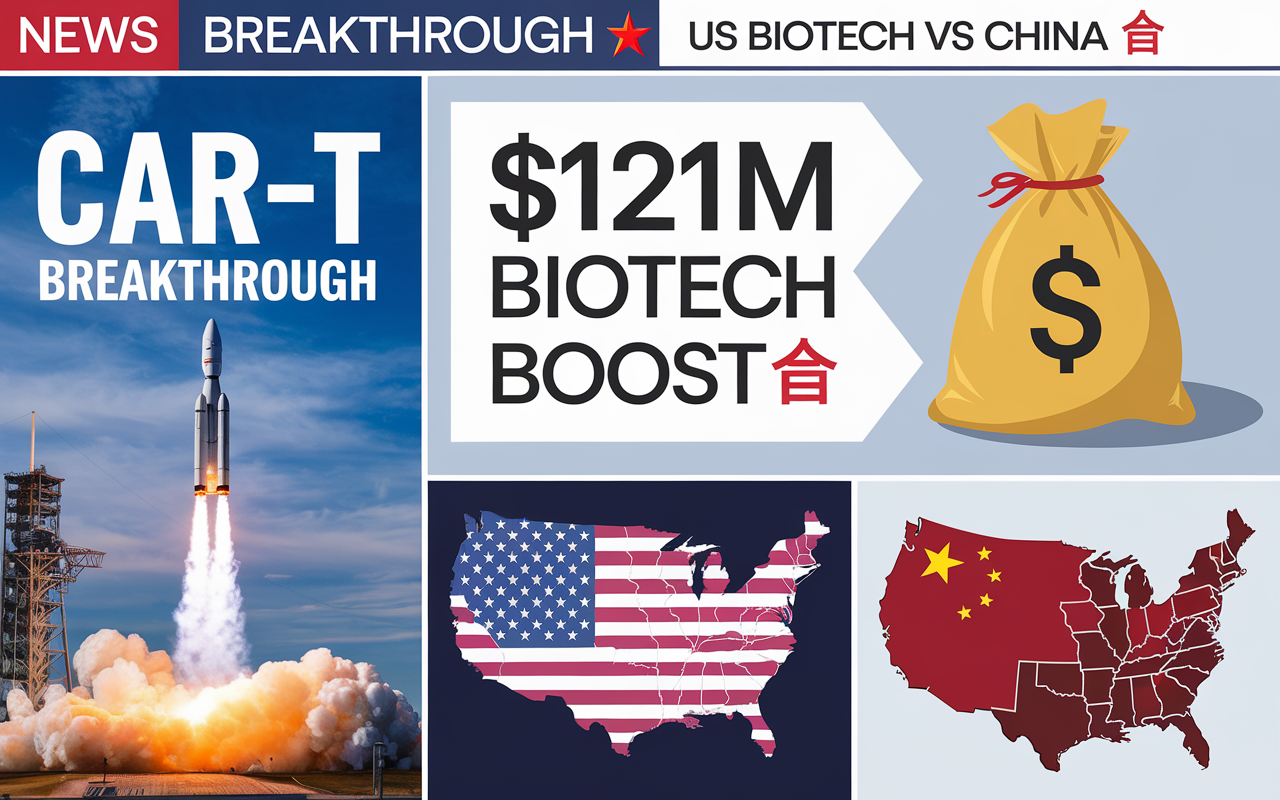 CAR-T Breakthrough 🚀, $121M Biotech Boost 💰, US Biotech vs China 🇺🇸