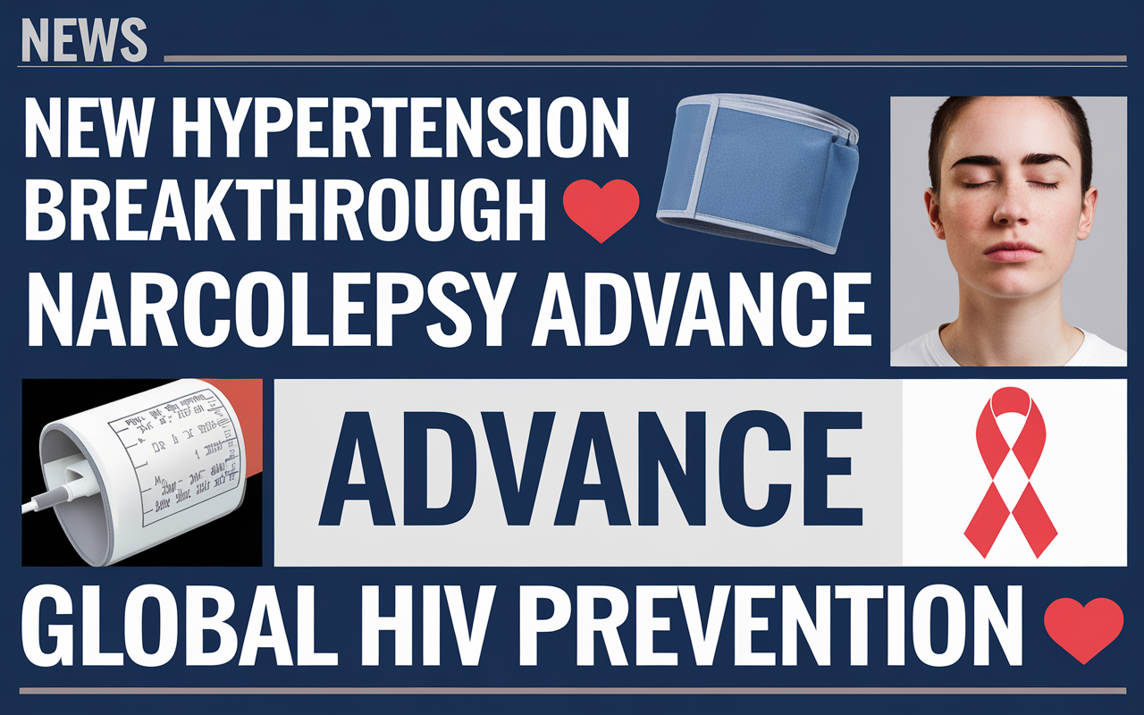 
New Hypertension Breakthrough 💊, Narcolepsy Advance 😴, Global HIV Prevention 🌍
